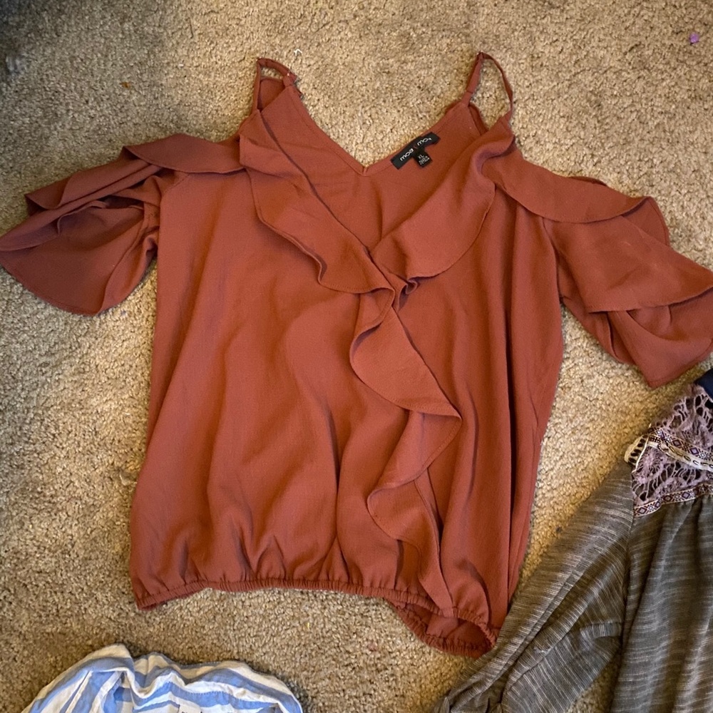 Burnt orange blouse